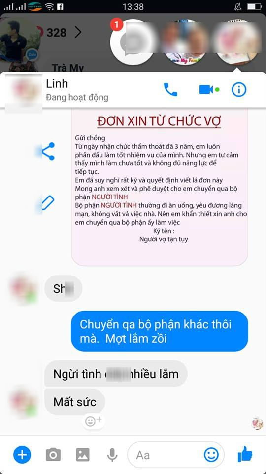 Chị em rộ trào lưu nhắn tin từ chức vợ để chuyển sang bộ phận người tình và đây là phản ứng của các anh chồng-5