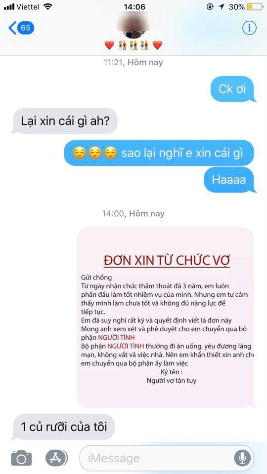 Chị em rộ trào lưu nhắn tin từ chức vợ để chuyển sang bộ phận người tình và đây là phản ứng của các anh chồng-7