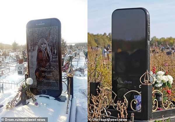 Cô gái yêu cầu dựng bia đá hình... iPhone 6 trên mộ của mình sau khi qua đời-2