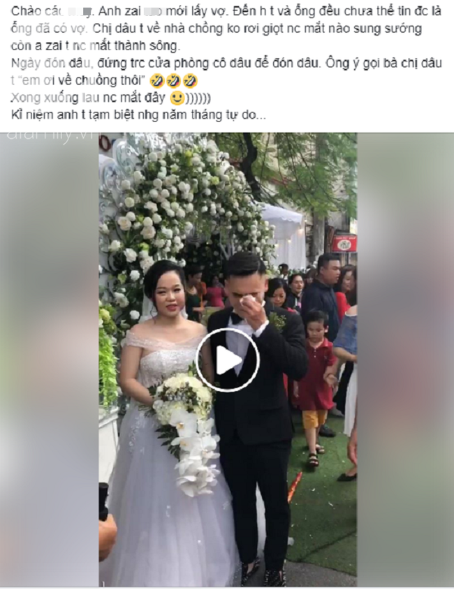 Đằng sau hình ảnh chú rể nước mắt thành sông trong ngày cưới gây sốt mạng là câu chuyện thực như thế này đây...-1