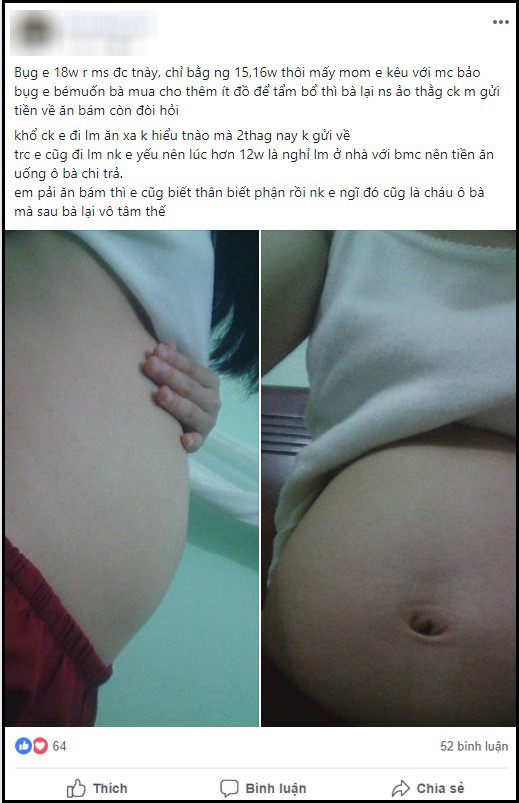 Kể khổ bầu 18 tuần chẳng thấy bụng, nhờ mẹ chồng mua đồ tẩm bổ không được, cô gái lại bị chị em mắng te tua-1