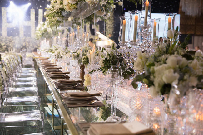 Cùng chiêm ngưỡng lại không gian tiệc cưới lộng lẫy, xa hoa như cổ tích trong đám cưới Trường Giang - Nhã Phương-8