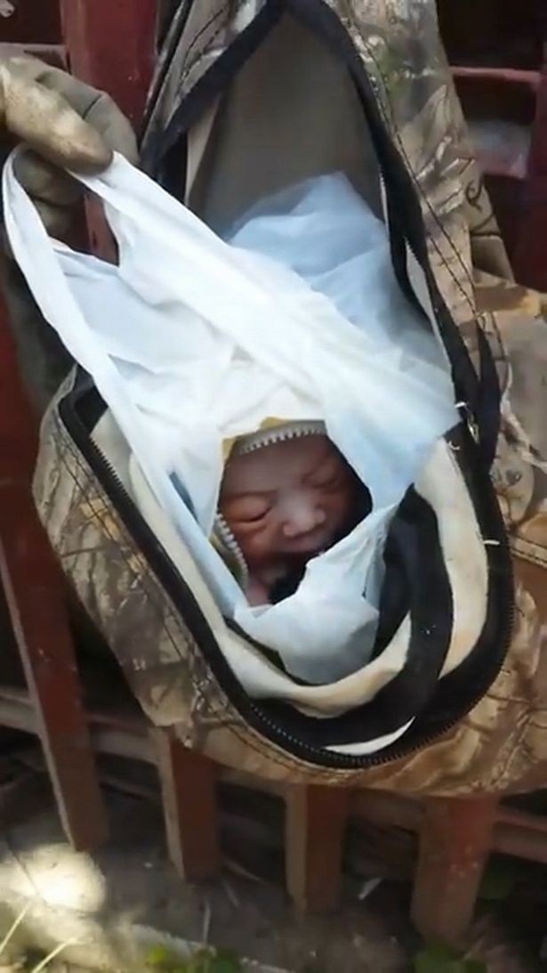 Đi thu gom rác, người lao công nghe tiếng động lạ phát ra từ chiếc balo treo ở hàng rào, mở ra mới tá hỏa vì cảnh tượng bên trong-1