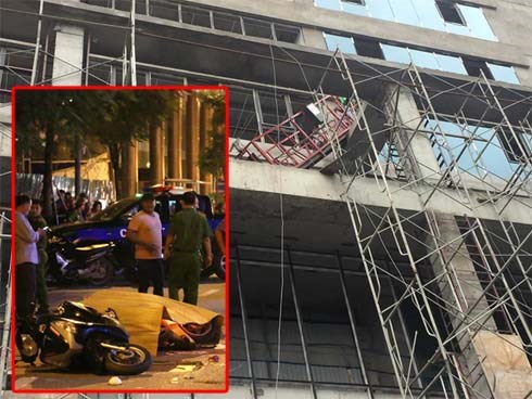 Nguyên nhân ban đầu vụ cần trục rơi xuống đường ở Hà Nội khiến 1 người tử vong tại chỗ