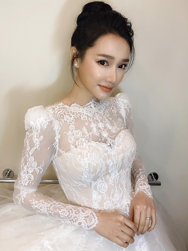 Hình ảnh Nhã Phương trong ngày cưới, cuối cùng nữ diễn viên cũng gia nhập hội chị em cằm nhọn hoắt rồi đấy à?-3