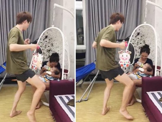 Ông bố 40 tuổi nhảy