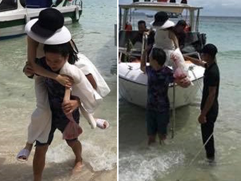 Đi hưởng trăng mật ở Phú Quốc, Trường Giang ân cần cõng vợ, dặn Nhã Phương nếu say sóng thì nói với anh”-9