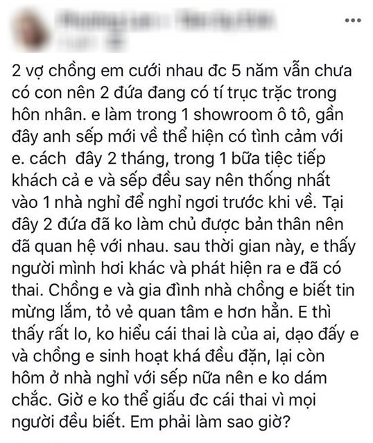 Cô nàng lấy chồng 5 năm chưa con, sau 1 lần lên giường với sếp lại dính bầu, không biết cái thai là của ai bị ném đá-2