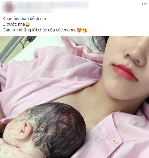 Mẹ trẻ chia sẻ khoảnh khắc hạnh phúc lần đầu gặp con trên bàn đẻ, 500 chị em chỉ vào khen chi tiết này-1