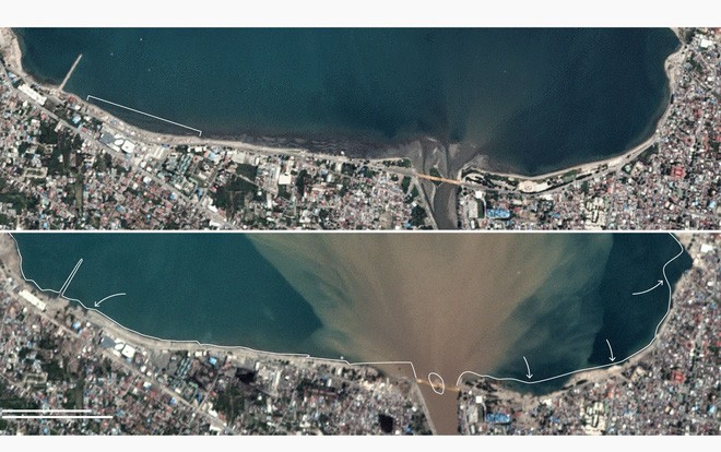 Bộ ảnh trước - sau này sẽ cho bạn thấy trận động đất khiến ít nhất 1.200 người chết ở Palu, Indonesia khủng khiếp như thế nào-3