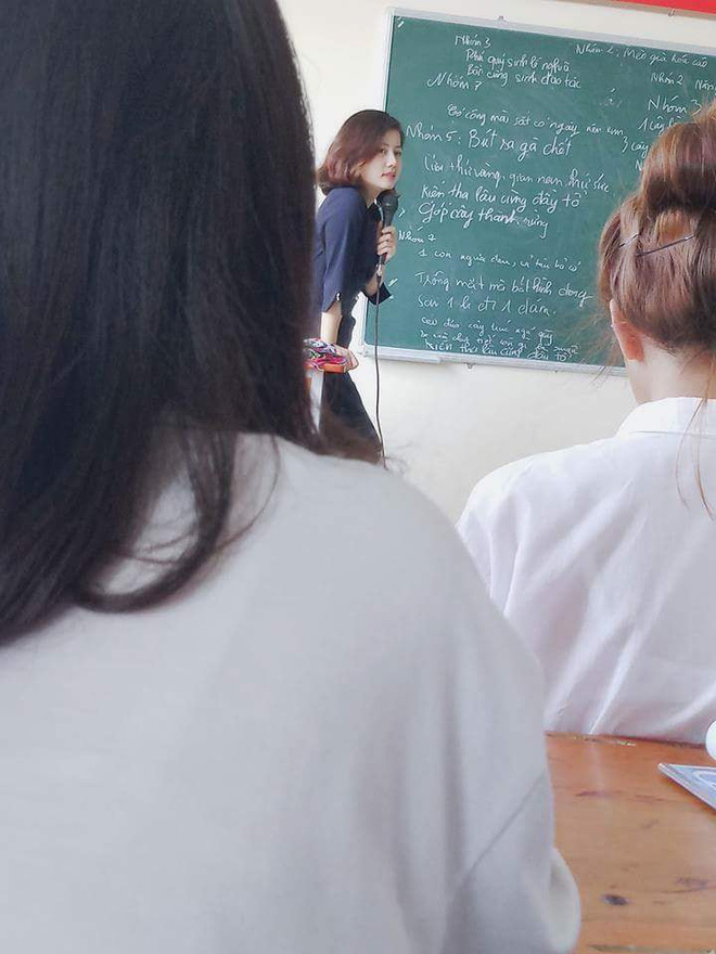 Sau 3 bức hình chụp lén trên giảng đường, cô giáo bỗng nổi nhất mạng xã hội hôm nay-1