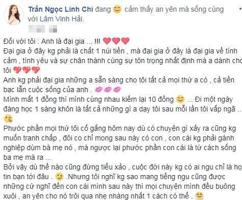 Linh Chi: Đối với tôi, Lâm Vinh Hải là đại gia-1