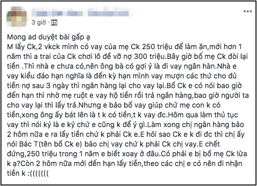 Lo sợ bị bố mẹ chồng lừa ký giấy vay 250 triệu, nàng dâu lên mạng xin tư vấn lại nhận về gạch đá” tơi bời-1