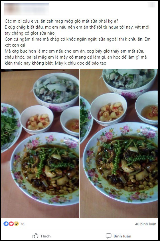 Mẹ chồng nấu canh măng móng giò khiến nàng dâu mất sữa, cô càng bực hơn khi bị mắng ngược: Biết mà không nói-1