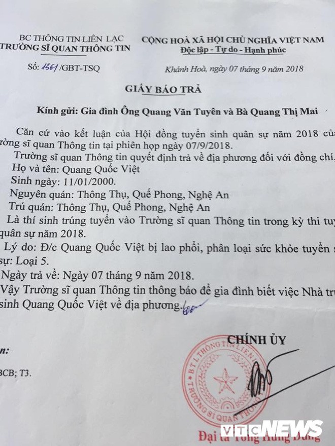 Bị trường Sỹ quan Thông tin trả về địa phương với nhiều uẩn khúc, nam sinh viên kêu cứu-4