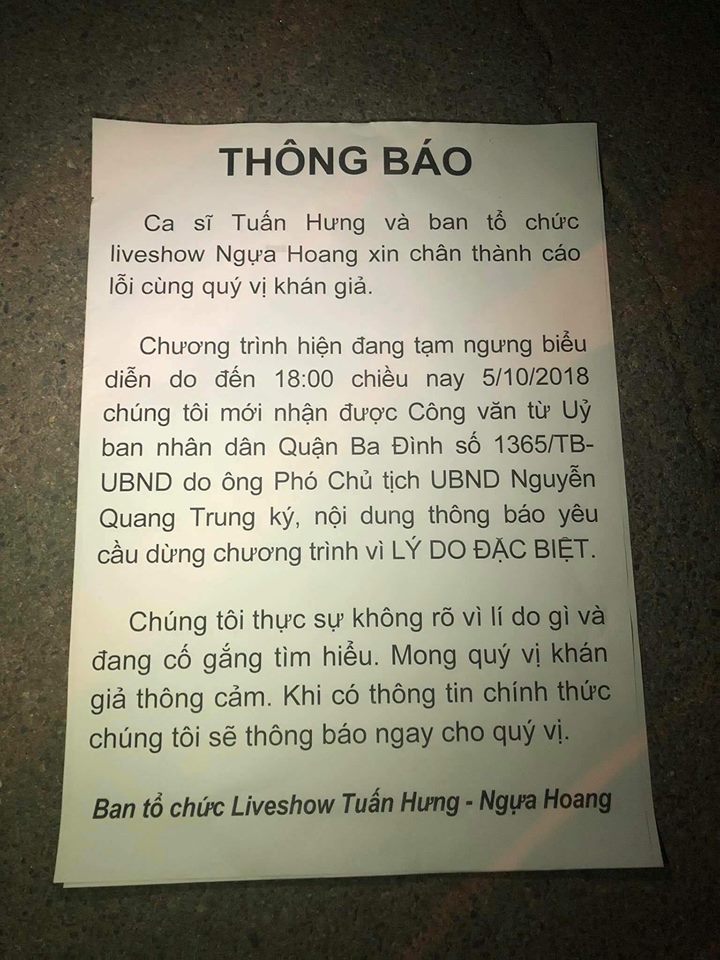 Ngay trước giờ G liveshow tối nay, Tuấn Hưng chết sững vì chương trình bị hủy không lời giải thích-1