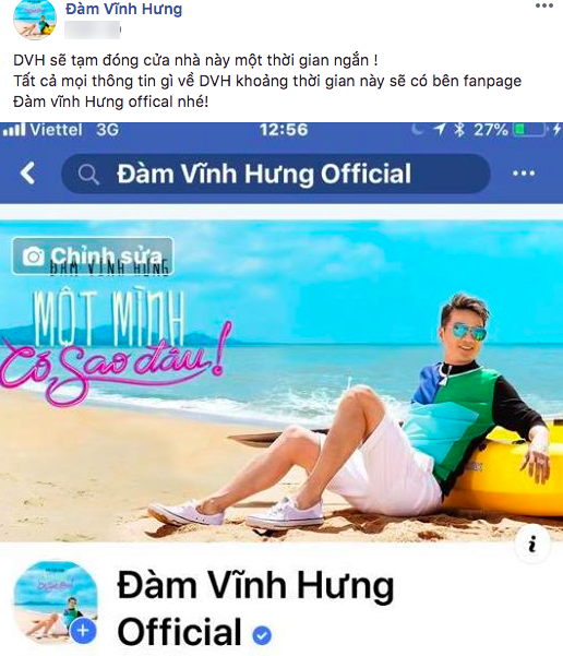 Đàm Vĩnh Hưng tuyên bố tạm đóng cửa facebook cá nhân-1