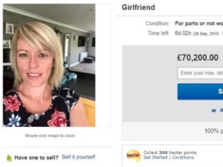 Trò đùa rao bán bạn gái trên eBay được trả giá hơn 90.000 USD