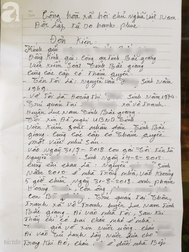 Cha mẹ lặng người nghe con gái 6 tuổi kể bị thiếu niên cùng xóm cưỡng hiếp-1