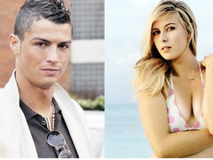 Ronaldo từng “qua đêm” với hoa hậu quần vợt Sharapova?