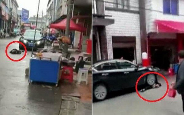 Cặp đôi cãi nhau to tiếng ngoài đường, vợ nằm lăn ra đất ăn vạ nhưng hành động của chồng khiến mọi người rùng mình-1