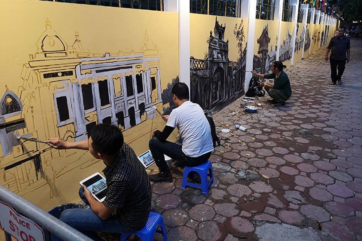 Bất ngờ với tường bao nhà trường thu hút check in-2