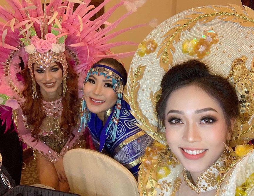 Phương Nga lộng lẫy trong hậu trường phần thi trang phục dân tộc-3