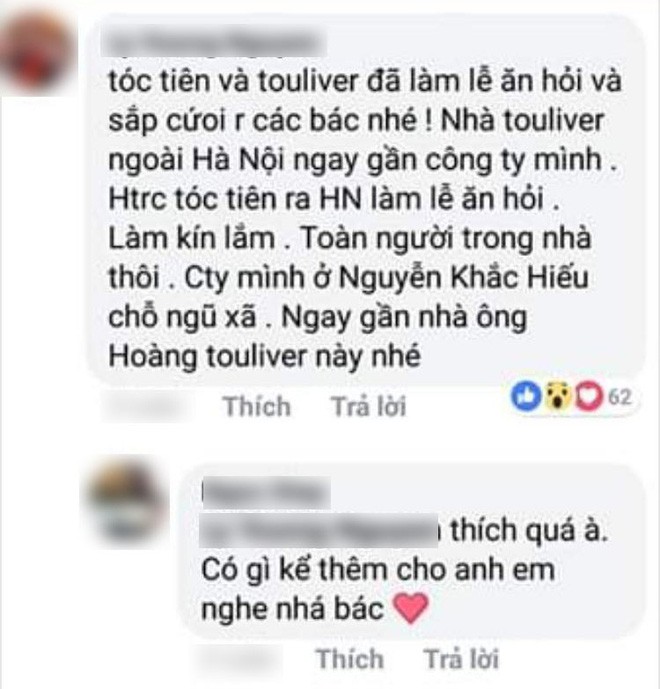 Rộ tin Tóc Tiên và Hoàng Touliver đã bí mật tổ chức đám hỏi ở Hà Nội-2