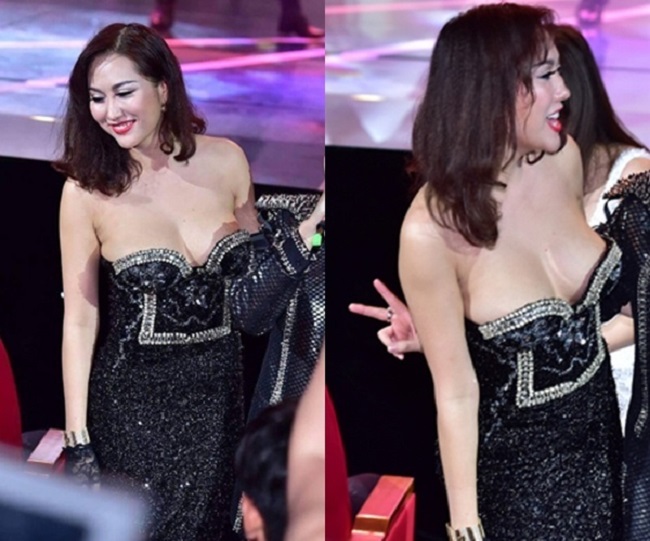 Nhã Phương, Thúy Nga, Phi Thanh Vân khoe thềm ngực đầy nhờ váy trễ nải-14