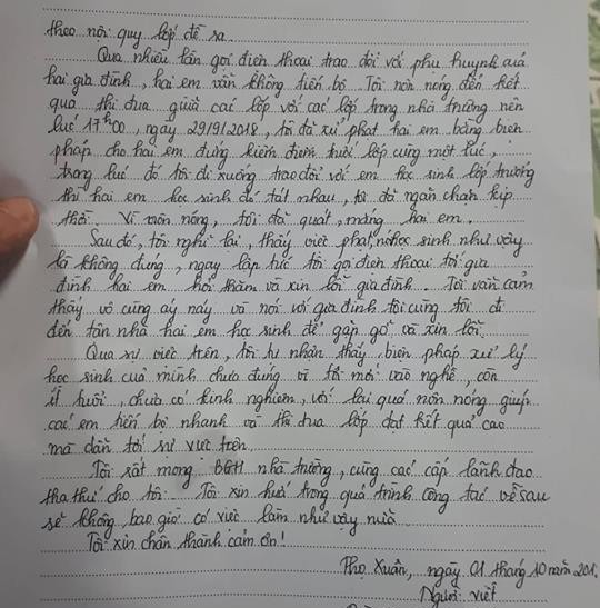 Phụ huynh tố cô giáo bắt học sinh tát nhau: Sẽ xem xét lại sự việc!”-2