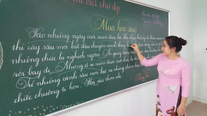 Khi giáo viên tiểu học đi thi viết chữ đẹp: Không máy in hay font chữ xịn sò nào có thể sánh ngang với bàn tay cô giáo!-10
