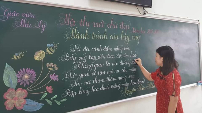 Khi giáo viên tiểu học đi thi viết chữ đẹp: Không máy in hay font chữ xịn sò nào có thể sánh ngang với bàn tay cô giáo!-11