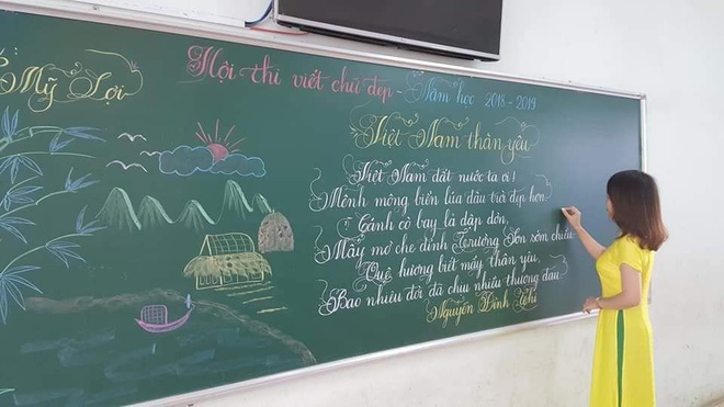 Khi giáo viên tiểu học đi thi viết chữ đẹp: Không máy in hay font chữ xịn sò nào có thể sánh ngang với bàn tay cô giáo!-13