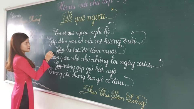 Khi giáo viên tiểu học đi thi viết chữ đẹp: Không máy in hay font chữ xịn sò nào có thể sánh ngang với bàn tay cô giáo!-4