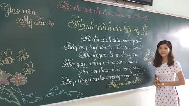 Khi giáo viên tiểu học đi thi viết chữ đẹp: Không máy in hay font chữ xịn sò nào có thể sánh ngang với bàn tay cô giáo!-5