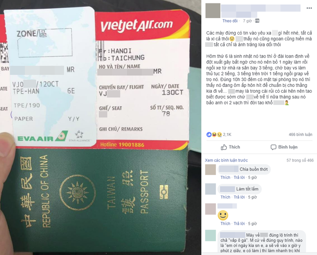 Bỏ làm, âm thầm bay từ Đài Loan về nước mừng sinh nhật bạn gái, chàng trai cay đắng vì phát hiện mọc sừng-1