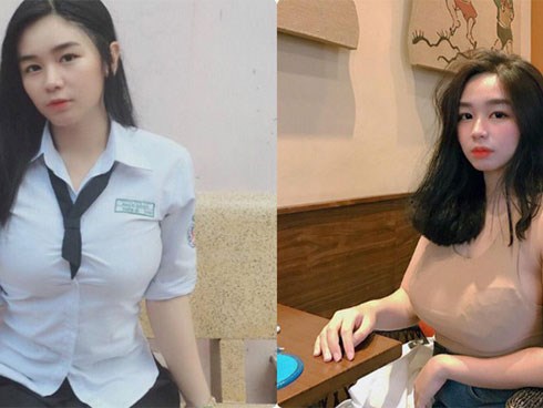 Nữ sinh 2001 sở hữu vòng một khủng: Người ta gọi em là 