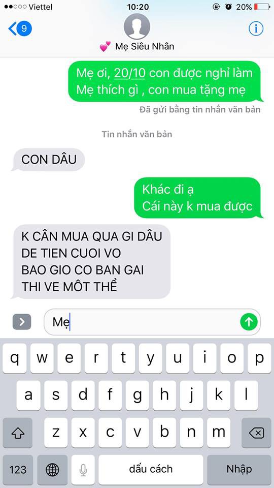Hí hửng hỏi mẹ thích gì để tặng quà 20/10, chàng trai đành chịu thua vì nhận được vẻn vẹn 2 chữ đầy ám ảnh-1
