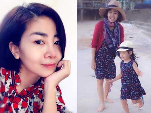 Mai Phương khoẻ mạnh hơn hẳn sau hơn 1 tháng xuất viện, tươi tắn đưa con gái về quê nội nghỉ dưỡng
