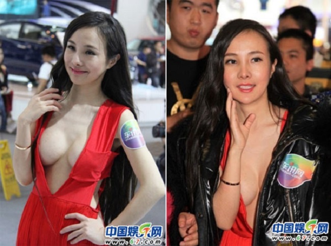 Người mẫu ô tô Trung Quốc gây bất bình vì trang phục quá hở hang-8
