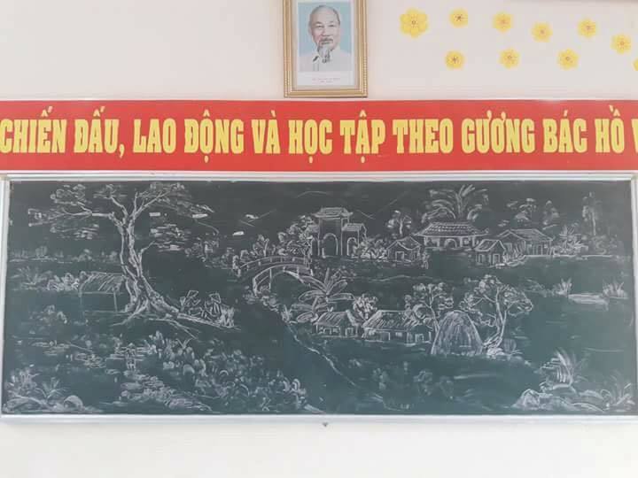 Tròn mắt với những bức tranh do thầy giáo vẽ nên bằng phấn-9