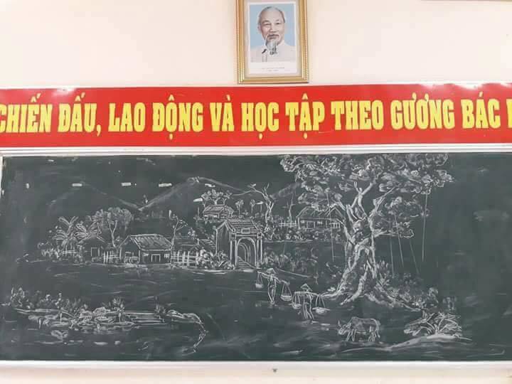 Tròn mắt với những bức tranh do thầy giáo vẽ nên bằng phấn-11