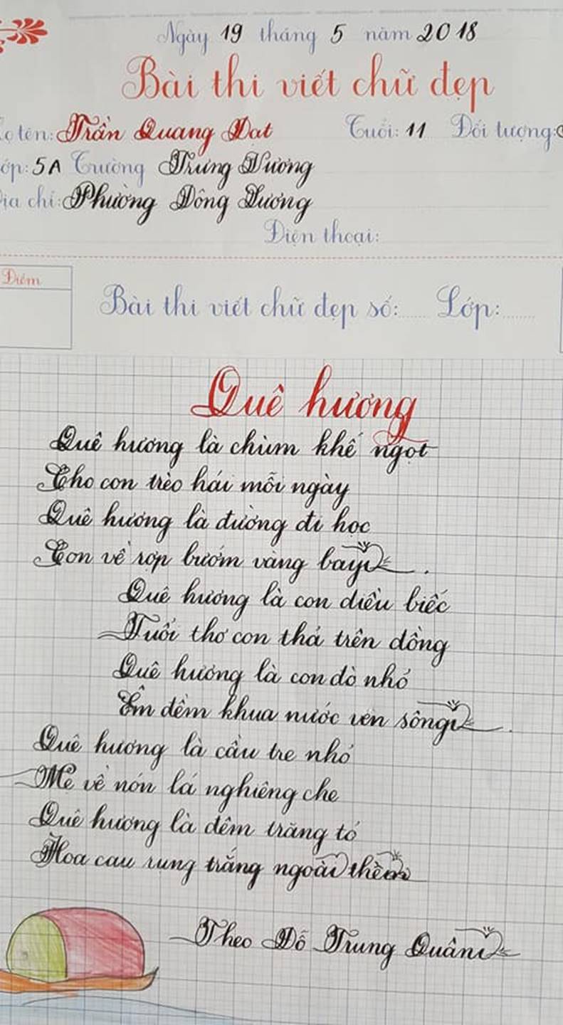 Thầy nào trò nấy, học sinh của 18 cô giáo viết đẹp gây sốt hôm qua cũng có nét chữ không máy in nào sánh bằng-2