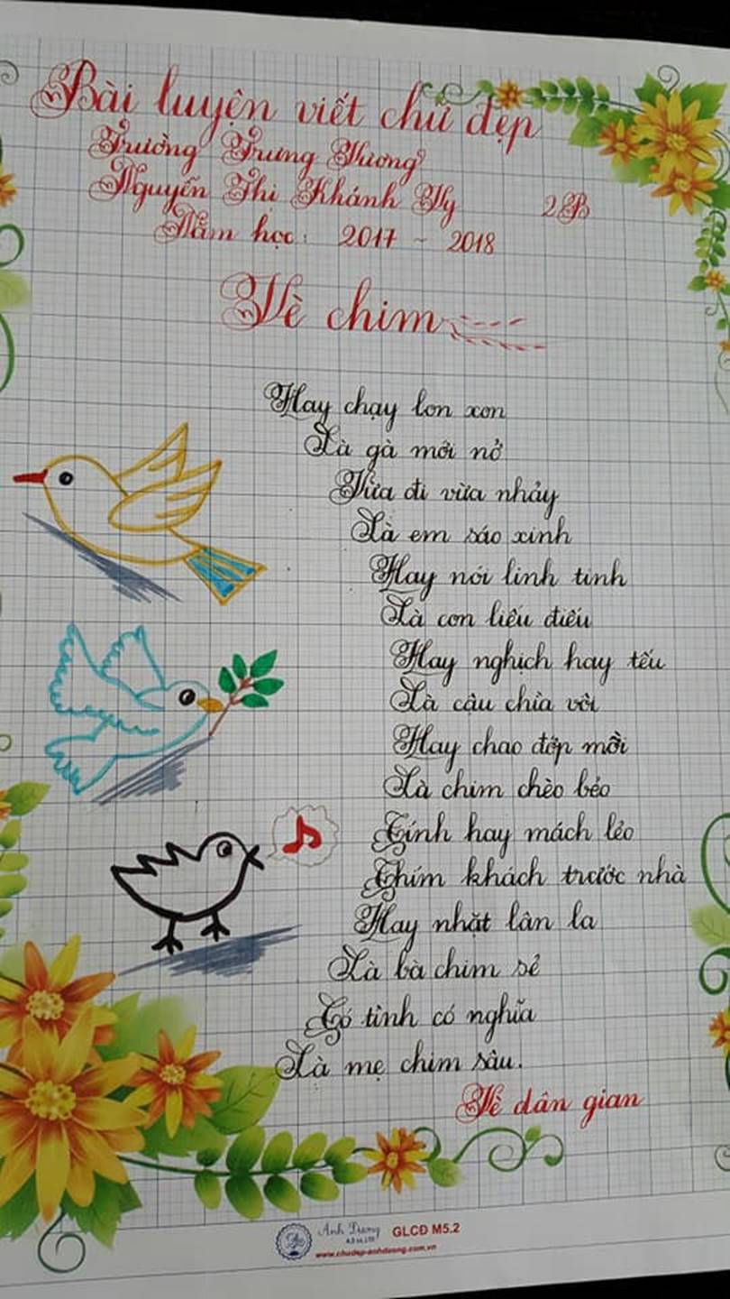 Thầy nào trò nấy, học sinh của 18 cô giáo viết đẹp gây sốt hôm qua cũng có nét chữ không máy in nào sánh bằng-12