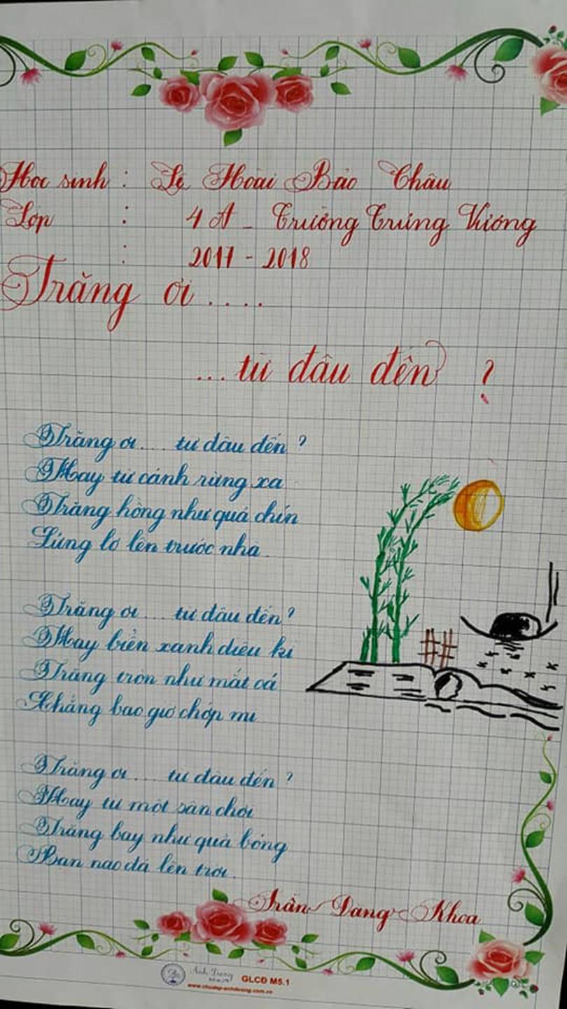 Thầy nào trò nấy, học sinh của 18 cô giáo viết đẹp gây sốt hôm qua cũng có nét chữ không máy in nào sánh bằng-6