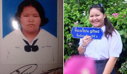 Quá trình lột xác từ nặng 1 tạ xuống chỉ còn hơn 50kg của thiếu nữ Thái Lan-1