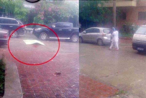 Người đàn ông 35 tuổi đập cửa kính, nhảy từ tầng 8 chung cư xuống rồi tử vong ở Hà Nội-1