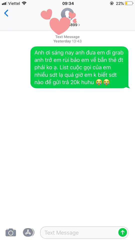 Món quà 20 nghìn đồng của tài xế Grab và đoạn chat gây bất ngờ với vị khách nữ-1