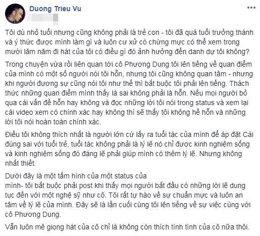 Mr. Đàm bênh Dương Triệu Vũ, phản pháo danh ca Phương Dung-3