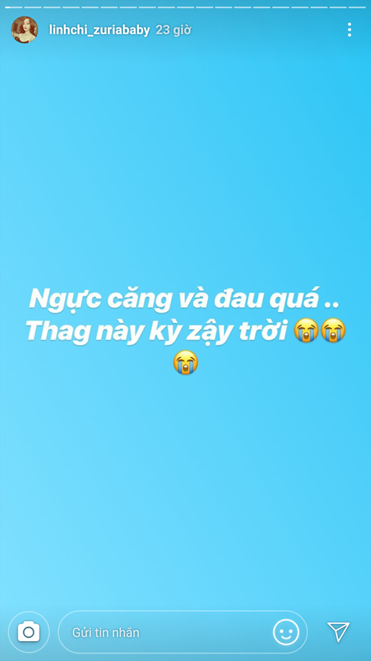 Linh Chi vừa kêu ngực căng đau mỏi, fan liền bắt mạch có bầu-1